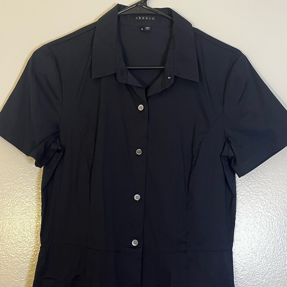 Theory | Timandra Impeccable Collar Button Front … - image 3